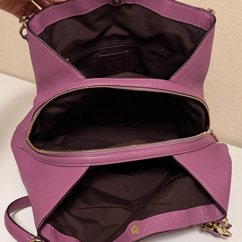 Coach Cherry Charm Magenta Shoulder Bag - Picture 7 of 7